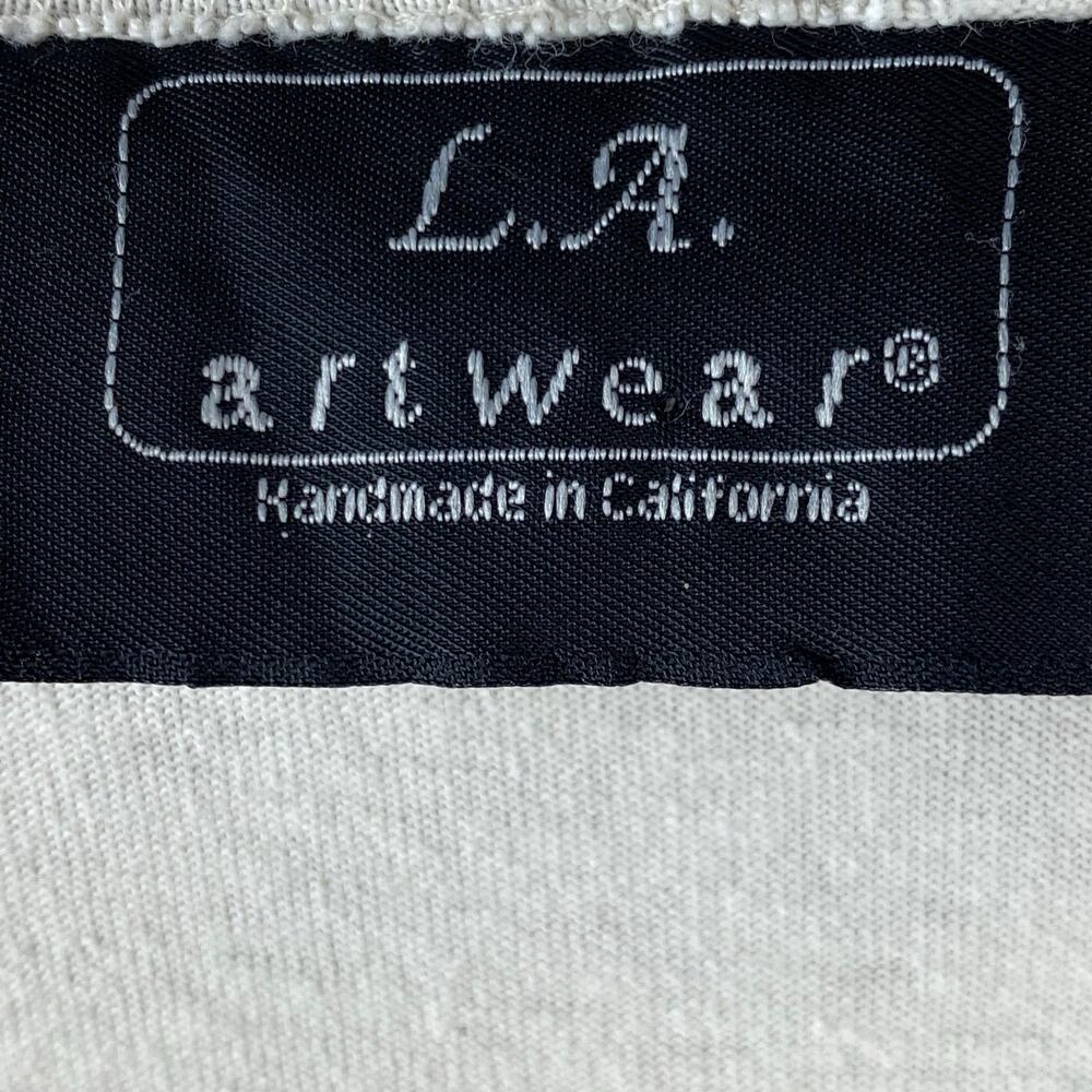 Vintage L.A. Artwear Maxi Dress Bamboo Art To Wear Size L Cream Boho - Picture 5 of 7